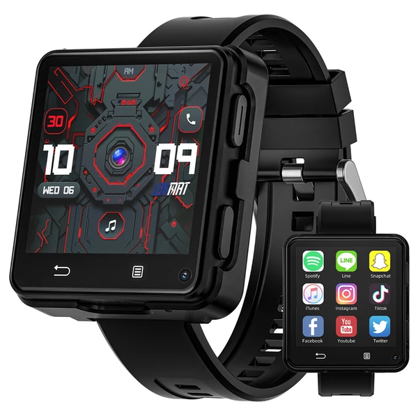 LOKMAT APPLLP 2 MAX levehető okosóra, 4GB RAM, 64GB ROM, 2,64" kijelző, Android 11, 4G/5G SIM, Bluetooth, GPS, 1200mAh
