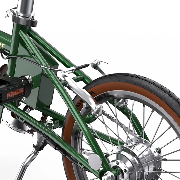 ONESPORT OT02 összecsukható elektromos bicikli, 250W, 36V 5.2Ah, 16” gumi, 25km/h, 25km hatótáv, V-fék - zöld﻿