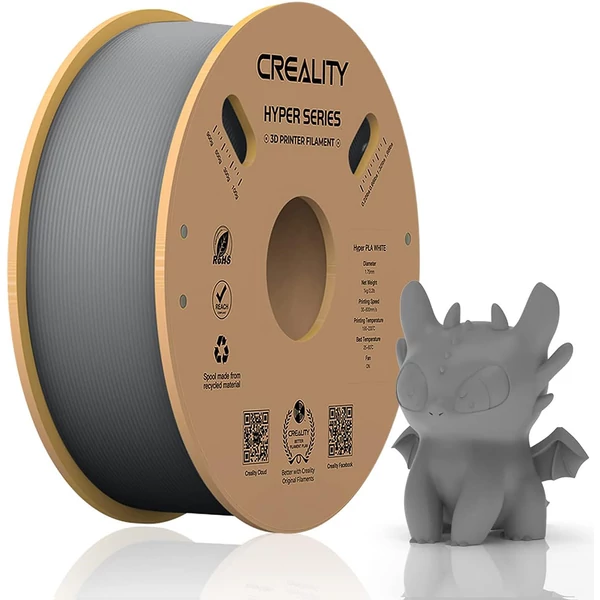 Creality Hyper-PLA nyomtatószál 1kg - Szürke, kiváló minőségű 3D nyomtatáshoz