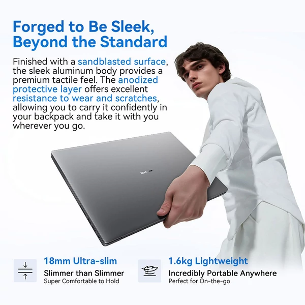 Blackview Acebook 12 laptop, 16" IPS, Intel i5, 16GB RAM, 512GB SSD, WiFi, Bluetooth, Type-C, HDMI, hosszú üzemidő