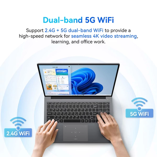 Blackview Acebook 12 laptop, 16" IPS, Intel i5, 16GB RAM, 512GB SSD, WiFi, Bluetooth, Type-C, HDMI, hosszú üzemidő