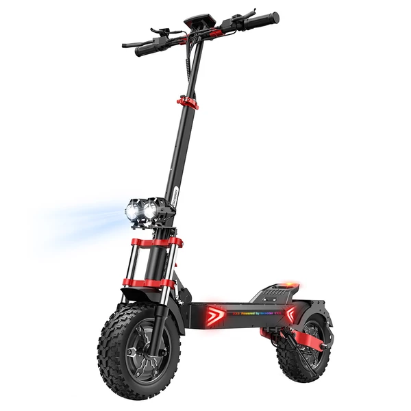 iScooter iX8 elektromos roller, 2×1200W motor, 48V 20Ah akkumulátor, 12" kerék, 60km/h sebesség, 70km hatótáv, hidraulikus fék, rugós felfüggesztés