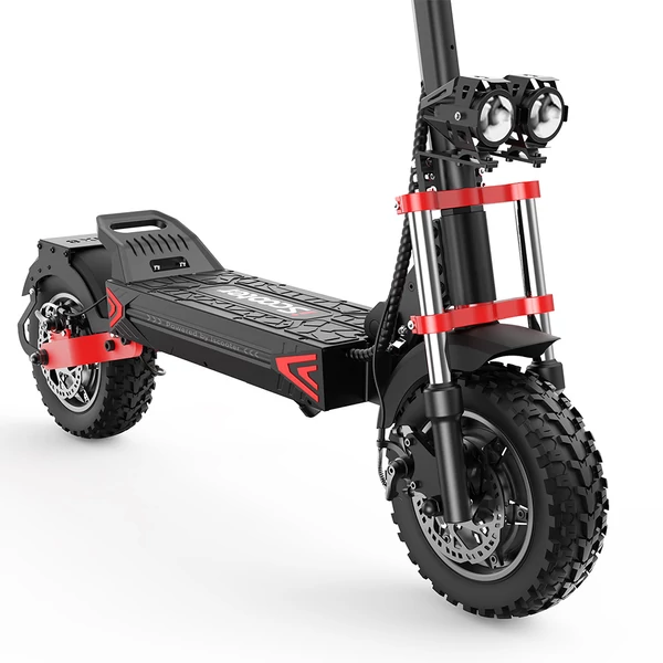 iScooter iX8 elektromos roller, 2×1200W motor, 48V 20Ah akkumulátor, 12" kerék, 60km/h sebesség, 70km hatótáv, hidraulikus fék, rugós felfüggesztés