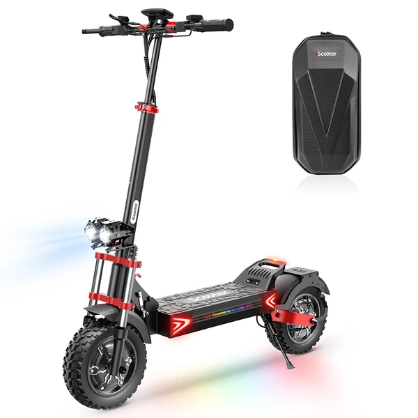 iScooter iX8 elektromos roller, 2×1200W motor, 48V 20Ah akkumulátor, 12" kerék, 60km/h sebesség, 70km hatótáv, hidraulikus fék, rugós felfüggesztés