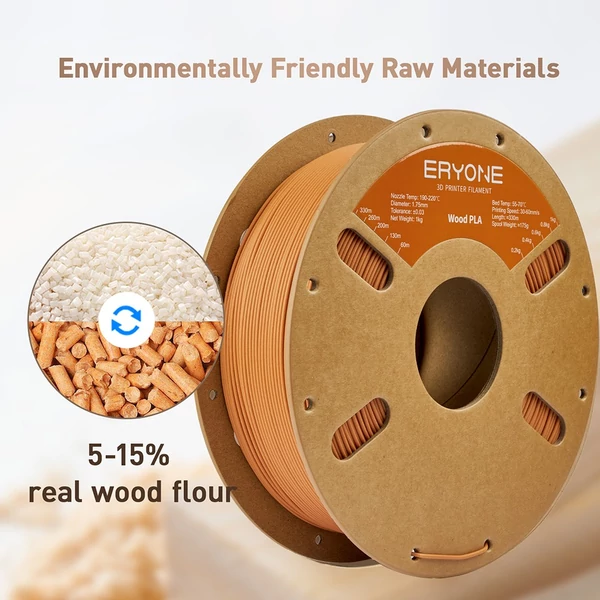 ERYONE Wood PLA 1kg nyomtatószál - Terrakotta fa hatású PLA filament