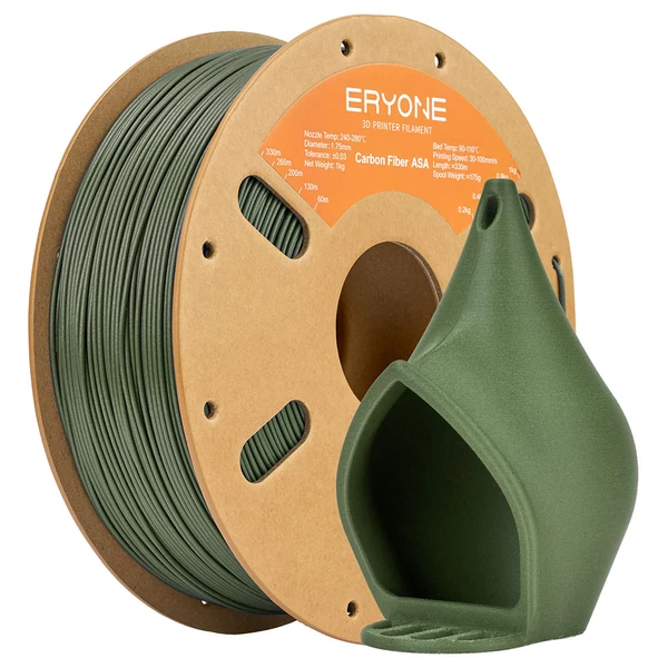 ERYONE carbon fiber ASA 3D nyomtató filament 1kg - olívazöld 