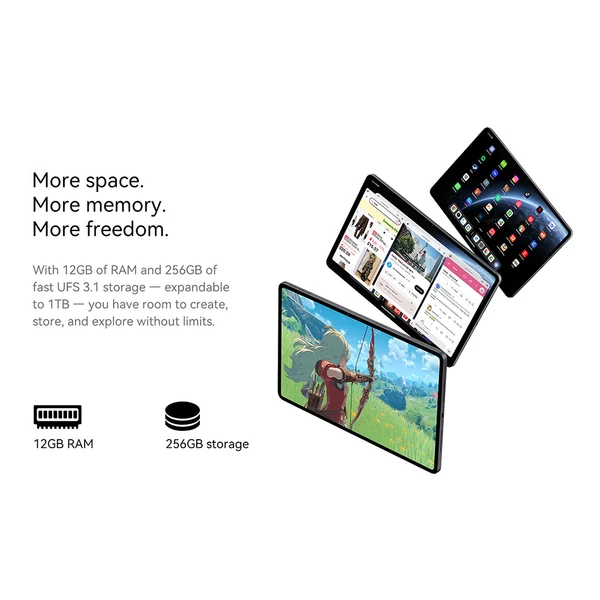 ALLDOCUBE Ultra Pad AI tablet billentyűzettel és tollal, 13" 144Hz 2.8K IPS kijelző, Android 15, Snapdragon 7+ Gen3, 12GB RAM, 256GB tárhely