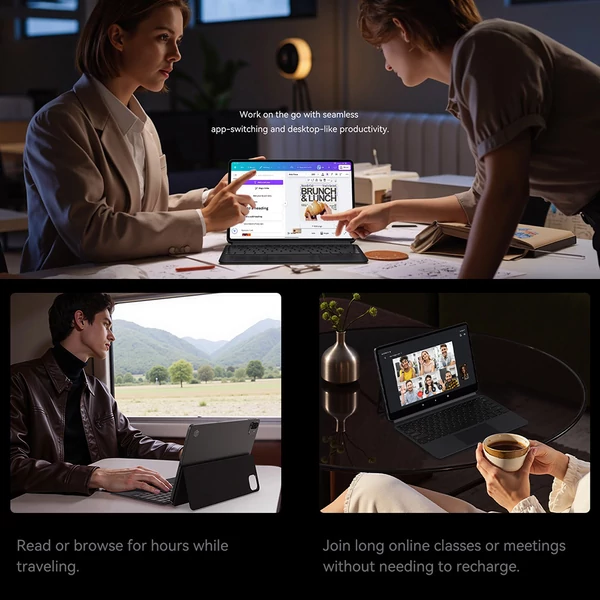 ALLDOCUBE Ultra Pad AI tablet billentyűzettel és tollal, 13" 144Hz 2.8K IPS kijelző, Android 15, Snapdragon 7+ Gen3, 12GB RAM, 256GB tárhely