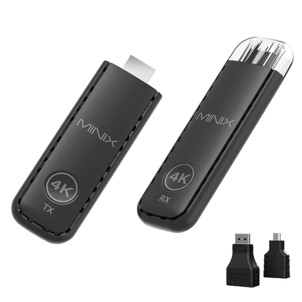 MINIX H4K vezeték nélküli HDMI adapter, 4K Ultra HD, Plug & Play, 50–70 m hatótáv