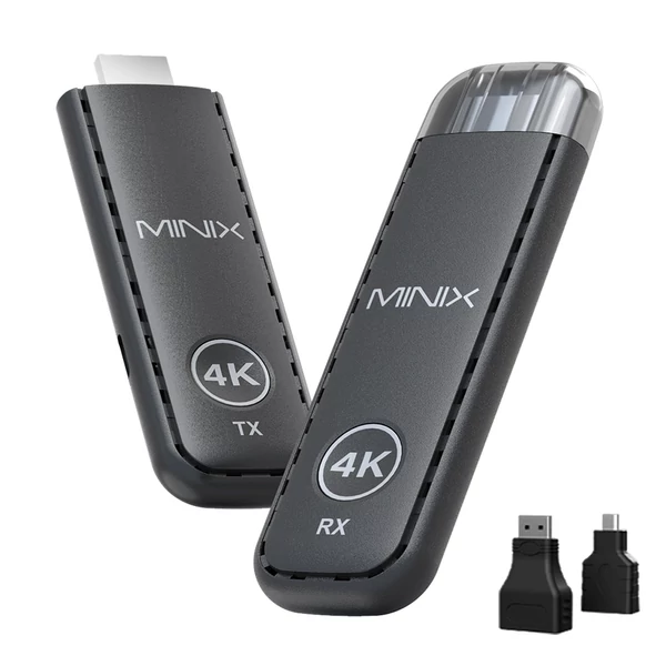 MINIX H4K vezeték nélküli HDMI adapter, 4K Ultra HD, Plug & Play, 50–70 m hatótáv