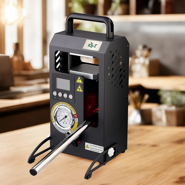 LTQ VAPOR KP-2 hőprés gép, 2 tonnás dupla fűtőlapos prés, állítható hőmérséklet-szabályozással