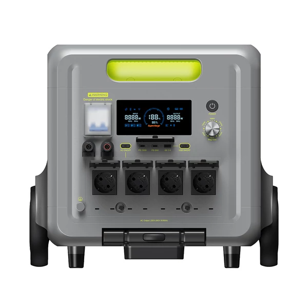 FOSSiBOT F7200 hordozható áramforrás, 5222Wh, 7200W, LiFePO4 akkumulátor, napelemes generátor otthonra, kempinghez, vészhelyzetre