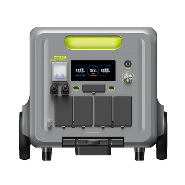 FOSSiBOT F7200 hordozható áramforrás, 5222Wh, 7200W, LiFePO4 akkumulátor, napelemes generátor otthonra, kempinghez, vészhelyzetre