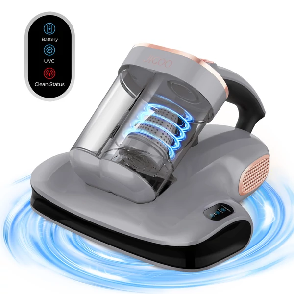 JIGOO S100 vezeték nélküli matracporszívó, 10 000Pa szívóerő, 150W kefe nélküli motor, UV-C és 55°C-os forró levegős fertőtlenítés