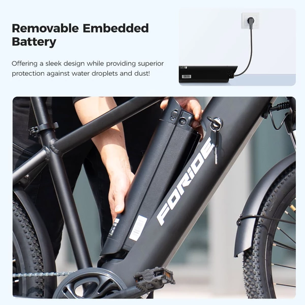 Foride Roamer 1 step-over elektromos kerékpár 250W, 36V 13Ah, 27,5”, 25 km/h, 100 km, tárcsafék, teleszkóp lockout, Shimano 7s