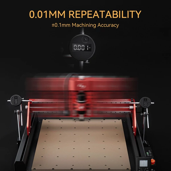 ATOMSTACK C4 Pro CNC marógép 200W, 4 tengelyes vezérlés, 0,1 mm pontosság, 420x420 mm fa/fém/PCB munkaterület