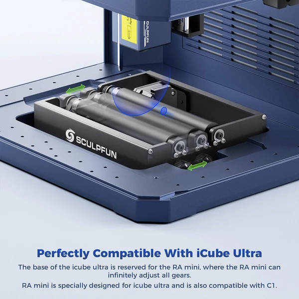 SCULPFUN RA Mini forgató henger iCube Ultra / iCube sorozat / C1 lézergravírozóhoz