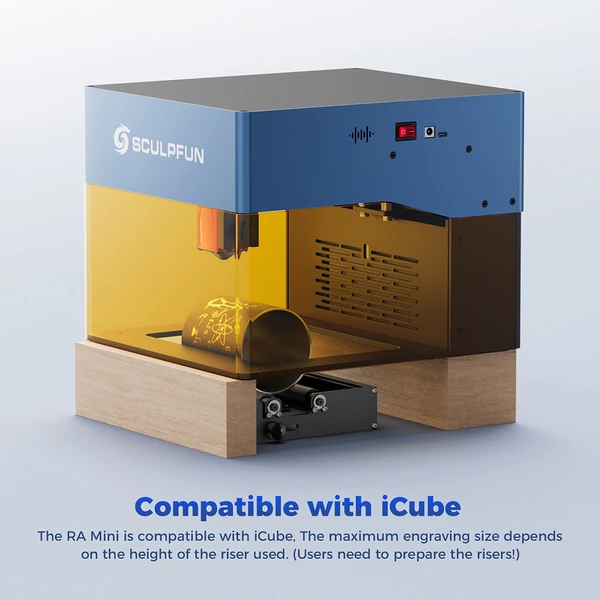 SCULPFUN RA Mini forgató henger iCube Ultra / iCube sorozat / C1 lézergravírozóhoz