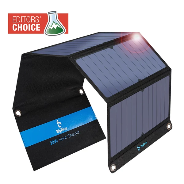 BigBlue SolarPowa 28W Napelem - 25,4% Hatásfok, USB-A/C Okos Töltés, Kültéri/Kemping