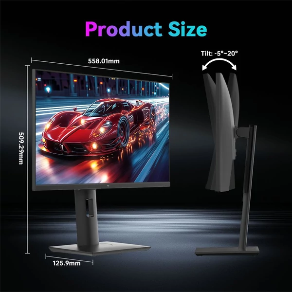 KTC H25X7 24,5" gamer monitor, Full HD, 400Hz, Fast IPS, 1ms, HDR400, FreeSync, G-Sync kompatibilis