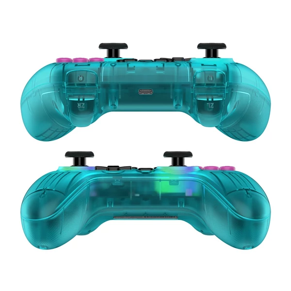 GameSir Nova HD Rumble kontroller: RGB világítás, Tri-mode, Switch, PC, iOS, Android és Steam Deck kompatibilis - zöld