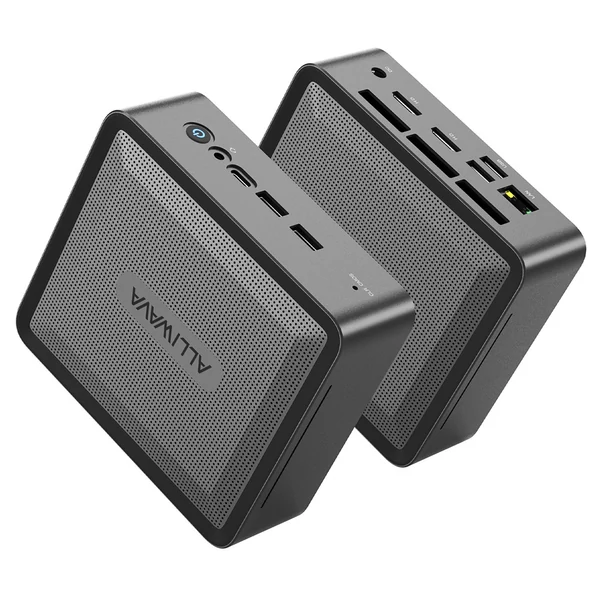 ALLIWAVA U58 mini PC AMD Ryzen 7 5825U, 32GB RAM 512GB SSD, WiFi 6E, Bluetooth 5.2, 4K 60Hz 3 kijelző, kompakt asztali számítógép