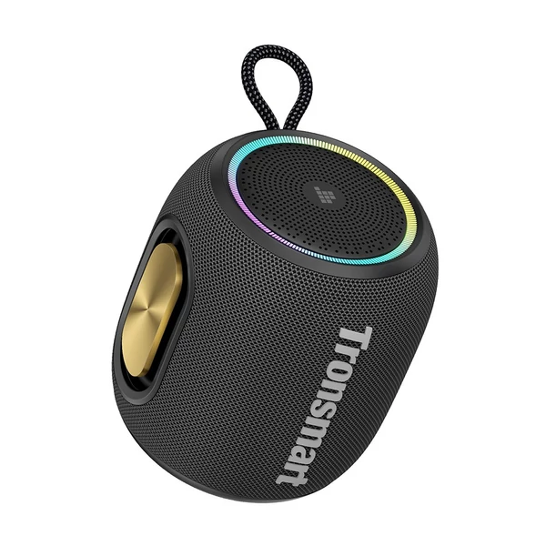 Tronsmart T8 Mini hordozható kültéri hangszóró, 16W teljesítmény, 20 órás üzemidő, IPX7 vízálló – Fekete