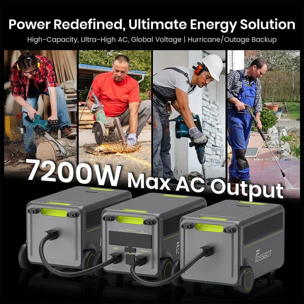 FOSSiBOT F7200 hordozható erőmű + 800 W mikroinverter szett