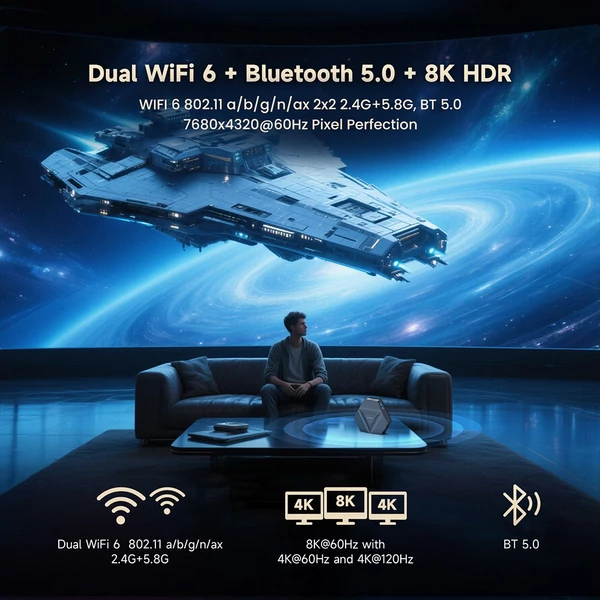 ALLIWAVA GH9 Mini PC, Intel Core i9-12900HK, 32GB RAM, 1TB SSD, 4K Triple Display (HDMI+DP+Type-C), WiFi 6, Dual 2.5G LAN, Windows 11