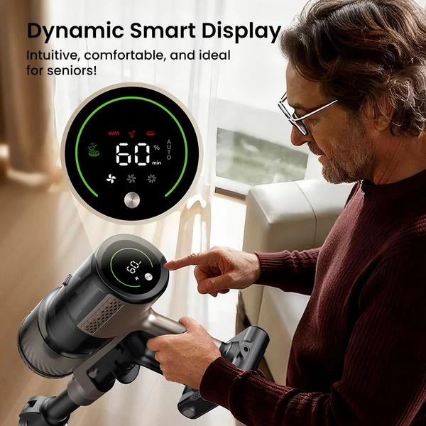 Proscenic P20 OnePass akkumulátoros porszívó 70000 Pa szívóerővel, 70 perc üzemidő, 680 W motor, 180° hajlítható cső, nedves-száraz tisztítás