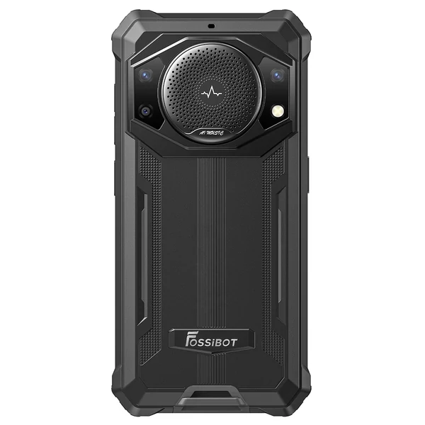 FOSSiBOT F101P ütésálló mobil: 4GB/64GB, 10600mAh akku, 123dB hangszóró, 5.45" HD+, Android 13, Dual SIM - fekete