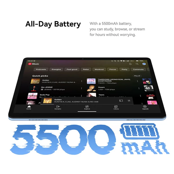 ALLDOCUBE iPlay 70 SE gyerek tablet tokkal, 10.1" IPS, 3GB/64GB, Android 15, Dual 4G LTE, WiFi 6, 5500mAh akkumulátor - Szürke