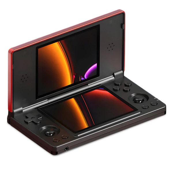 ANBERNIC RG DS képernyős kézikonzol, 4" IPS érintőkijelző, 256GB, Android 14, RK3568, 3GB RAM, 20+ emulátor, 6 óra üzemidő - Fekete piros