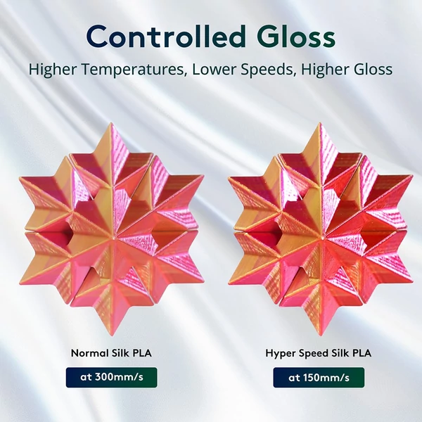 ERYONE nagy sebességű selyemfényű tri-color PLA 3D nyomtató filament 1 kg - piros/lila/arany