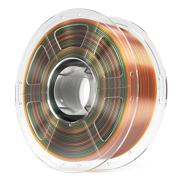 Mecpow 3D nyomtató filament – nagy sebességű átlátszó PETG, 4 kg, szivárvány (átlátszó szivárvány)