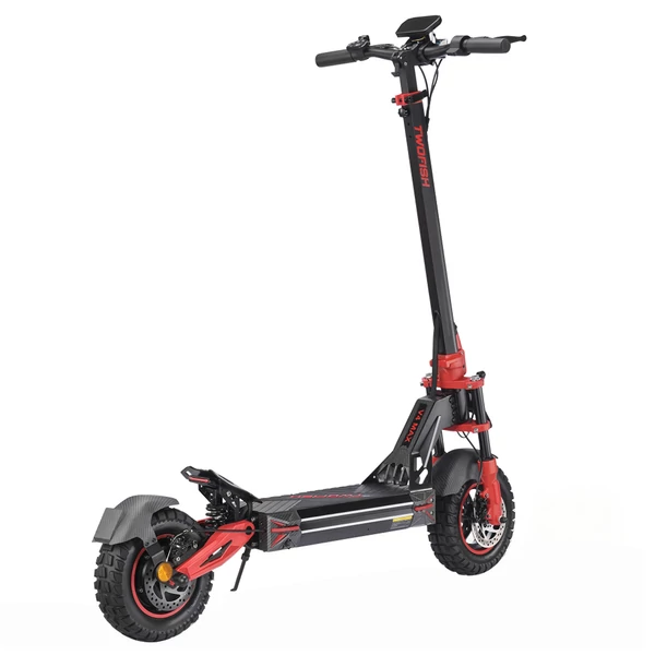 TWOFISH V4 MAX elektromos roller 800W, 52V 23Ah akkumulátor, 10” gumi, 57 km/h, 60 km hatótáv, tárcsafék, rugózás, NFC nyitás