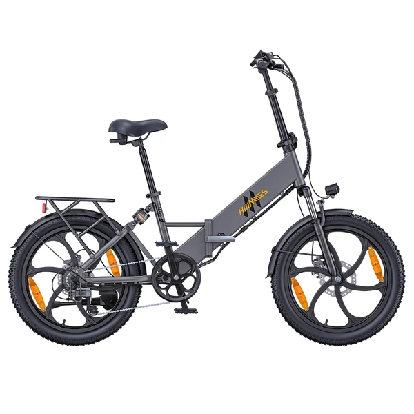 HillMiles Mile 2 elektromos kerékpár 250W motorral, 36V 13Ah akkumulátorral, 100 km hatótáv, 20x3” gumik, dupla hidraulikus fék – Szürke