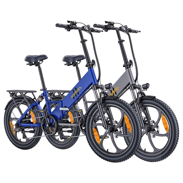 HillMiles Mile 2 elektromos kerékpár 250W motorral, 36V 13Ah akkumulátorral, 100 km hatótáv, 20x3” gumik, dupla hidraulikus fék – Szürke