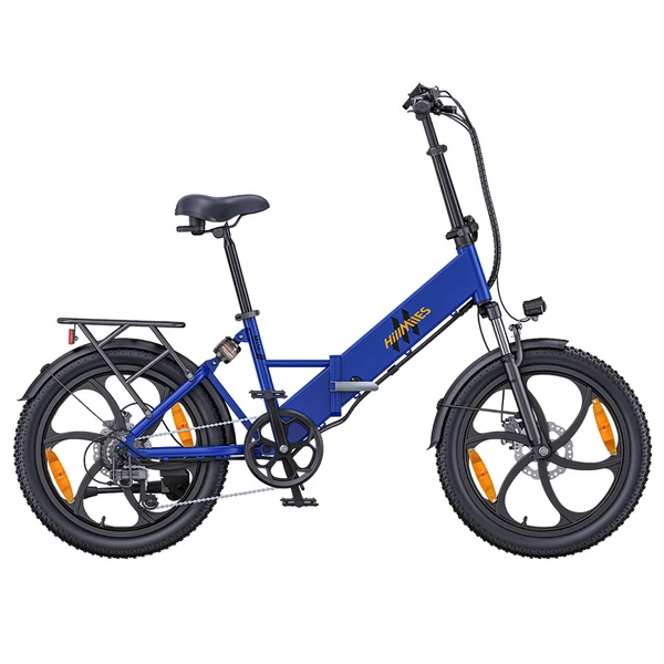 HillMiles Mile 2 elektromos kerékpár 250W motorral, 36V 13Ah akkumulátorral, 100 km hatótáv, 20x3” gumik, dupla hidraulikus fék – Kék