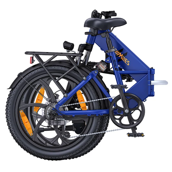 HillMiles Mile 2 elektromos kerékpár 250W motorral, 36V 13Ah akkumulátorral, 100 km hatótáv, 20x3” gumik, dupla hidraulikus fék – Kék