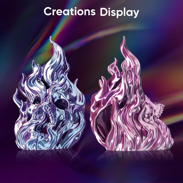 5kg ERYONE High Speed Silk PLA Filament csomag - 4 színű selyemfényű válogatás (Cold Flame, Metallic Frenzy, Royal Essence, Aurora Dream)