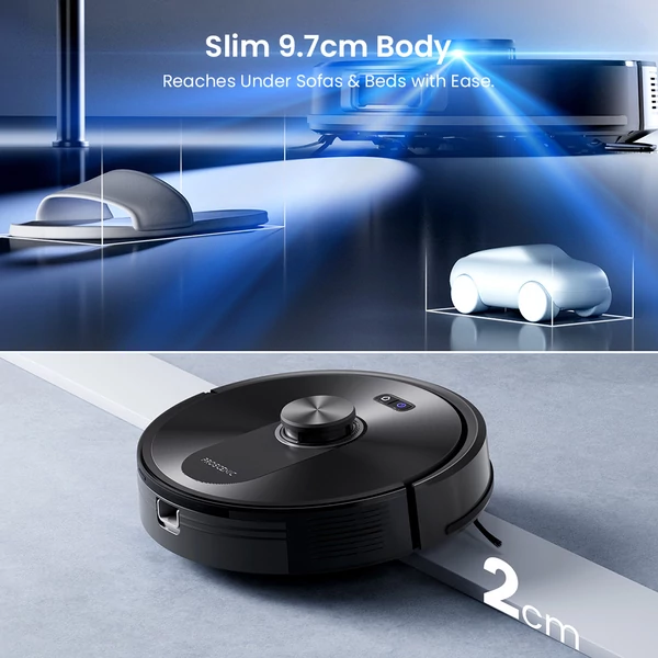 Proscenic Q10 robotporszívó felmosóval, 8000 Pa szívóerő, 360° LiDAR navigáció, 200 perc üzemidő, automata töltés, app/távirányító/hangvezérlés
