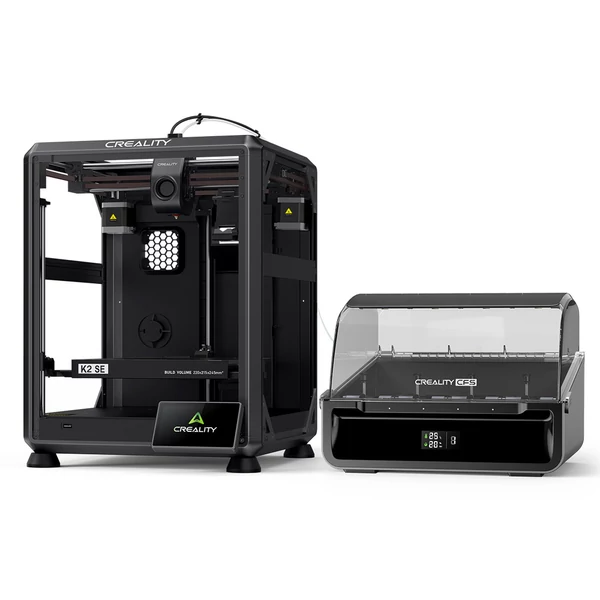 Creality K2 SE Combo zárt 3D nyomtató, 500 mm/s, 0,1 mm pontosság, 220×215×245 mm, auto szintezés, 300°C fúvóka