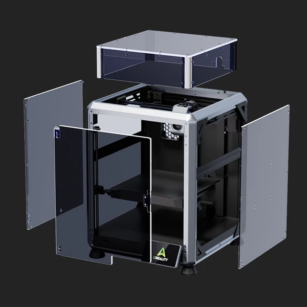 Creality K2 SE Combo zárt 3D nyomtató, 500 mm/s, 0,1 mm pontosság, 220×215×245 mm, auto szintezés, 300°C fúvóka