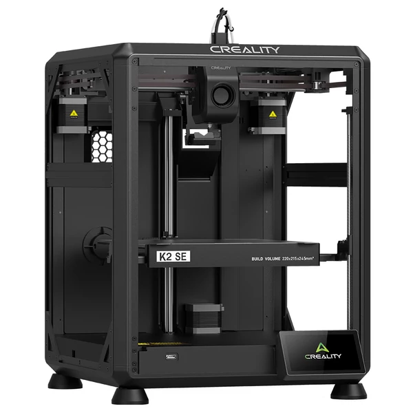 Creality K2 SE Combo zárt 3D nyomtató, 500 mm/s, 0,1 mm pontosság, 220×215×245 mm, auto szintezés, 300°C fúvóka