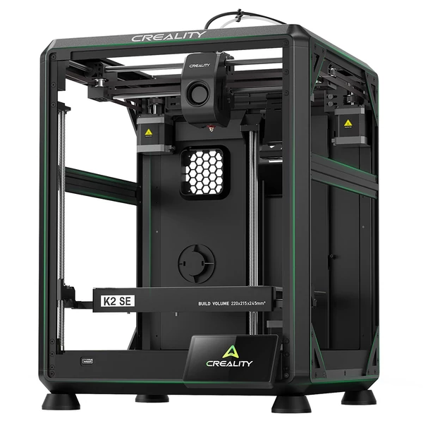 Creality K2 SE Combo zárt 3D nyomtató, 500 mm/s, 0,1 mm pontosság, 220×215×245 mm, auto szintezés, 300°C fúvóka