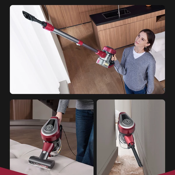 Vactidy Blitz C8 vezetékes porszívó 600W turbómotorral, 60000Pa szívóerő, 1,7 kg, 1,5L portartály, V-alakú kefe, LED, 7 m kábel