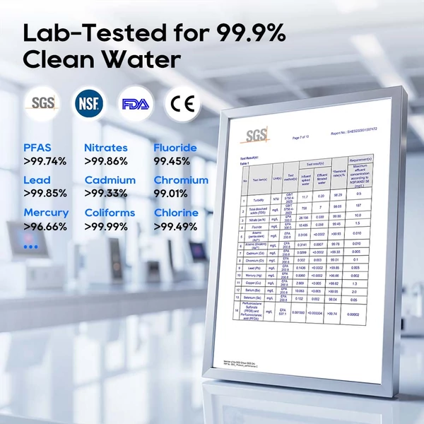 JIMMY R9 Pro pultos okos RO víztisztító, 7 fokozatú szűrés, UV sterilizálás, 5,5 l tartály, azonnali hideg-meleg
