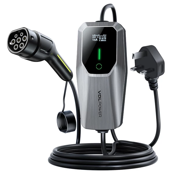 VDL POWER EC11 hordozható elektromos autó töltő 3,6 kW, 16 A, EU Schuko (2 pólus), 5 m kábel, IP65, IEC 62196-2 szabvány