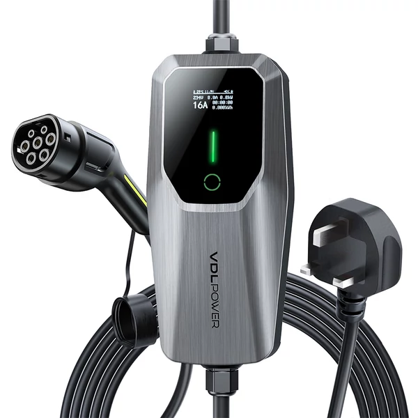 VDL POWER EC11 hordozható elektromos autó töltő 3,6 kW, 16 A, EU Schuko (2 pólus), 5 m kábel, IP65, IEC 62196-2 szabvány